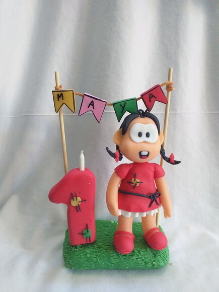 Topo e vela personalizado - Mônica