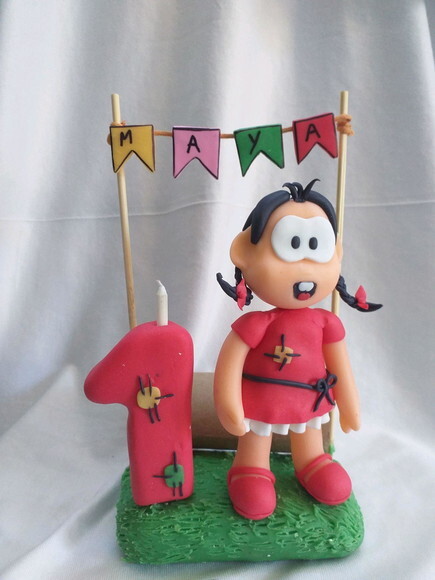 Topo e vela personalizado - Mônica