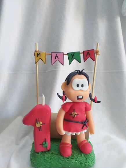 Topo e vela personalizado - Mônica