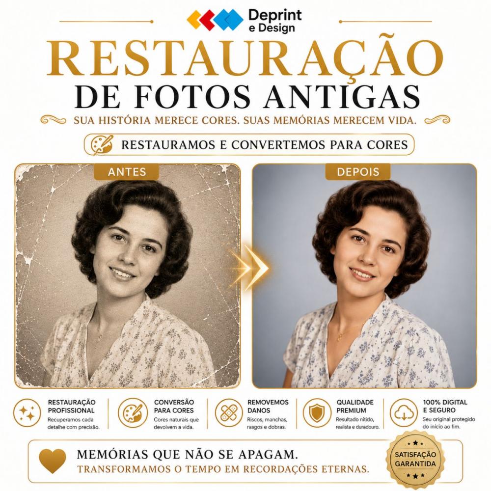 Restauração de Foto e Colorização Por I. A.