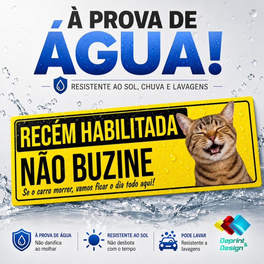 Recém Habilitada Imã 29x10cm Á Prova D´àgua