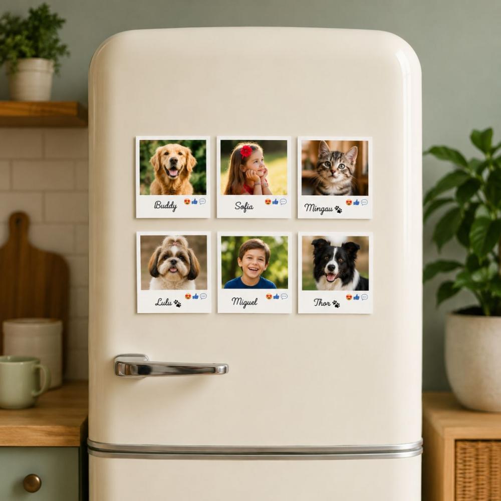 Imãs Personalizados Com Foto 10x7cm 6 Unidades Laminadas