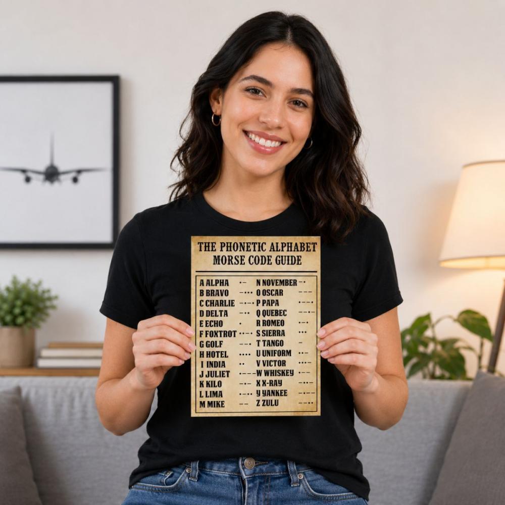 Placa Alfabeto Fonético e Código Morse