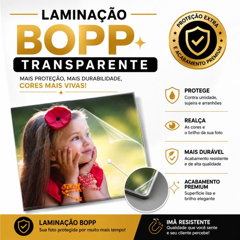 Imãs Personalizados Com Foto 10x9cm 6 Unidades Laminadas