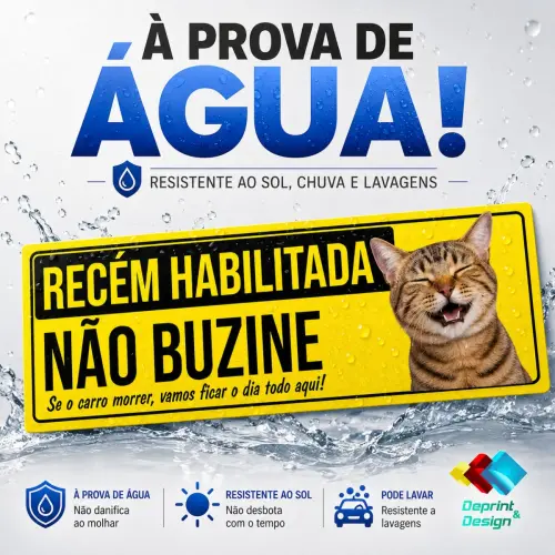 Recém Habilitada Imã 29x10cm Á Prova D´àgua