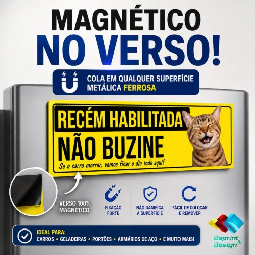 Recém Habilitada Imã 29x10cm Á Prova D´àgua