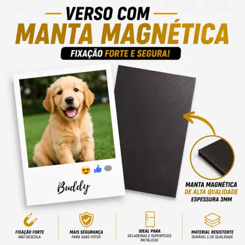 Imãs Personalizados Com Foto 10x7cm 6 Unidades Laminadas