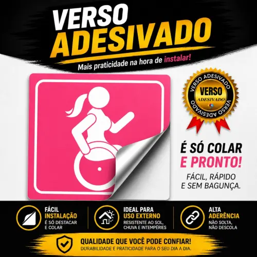 Adesivos Cadeirante Rosa 4 Peças 15cm á Prova d´Àgua