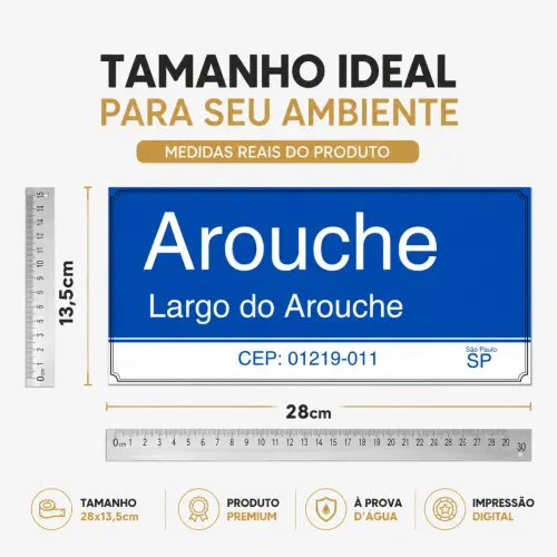 Placa decorativa Largo do Arouche