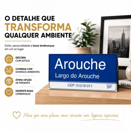 Placa decorativa Largo do Arouche