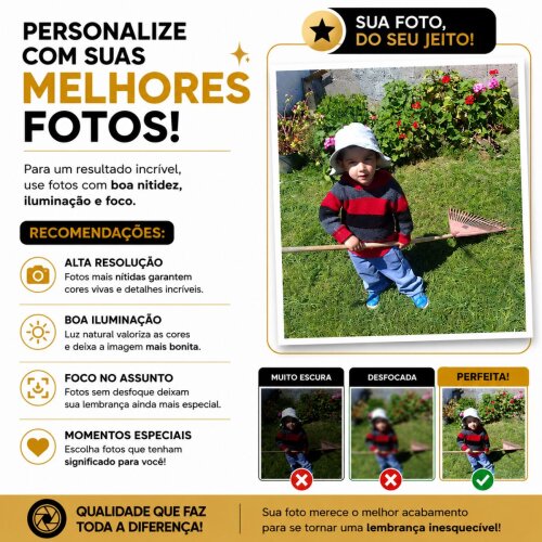 Imãs Personalizados Com Foto 10x9cm 6 Unidades Laminadas