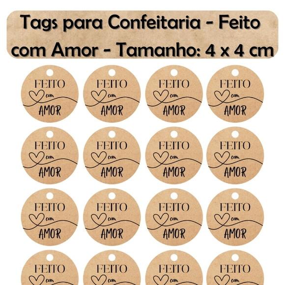 Arquivo Digital Tag para Confeitaria Feito com Amor #2