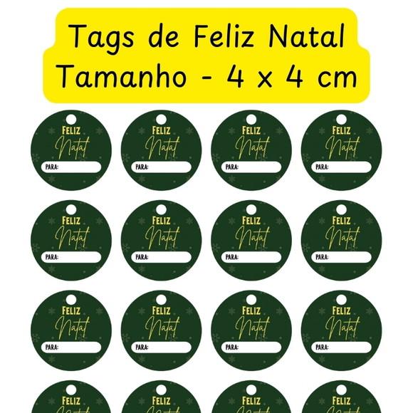 Arq Digital: Tag Feliz Natal com Espaço em Branco para