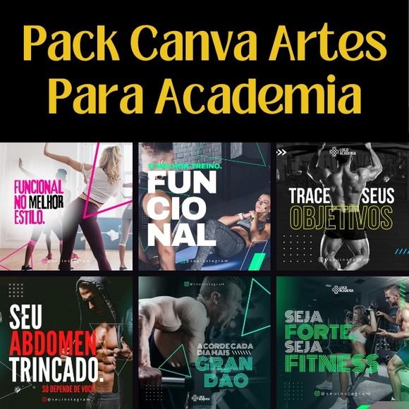 Pack Artes Canva para Academia ? 74 Temas Editáveis Vol. 2
