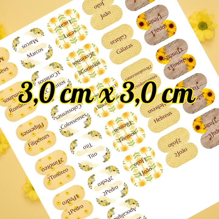 Abas para Bíblia Girassol para Imprimir – Kit Digital PDF