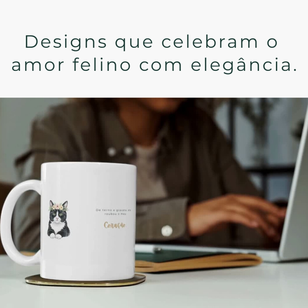 Artes para Canecas Mãe de Gato – Kit Digital 15 PNGs