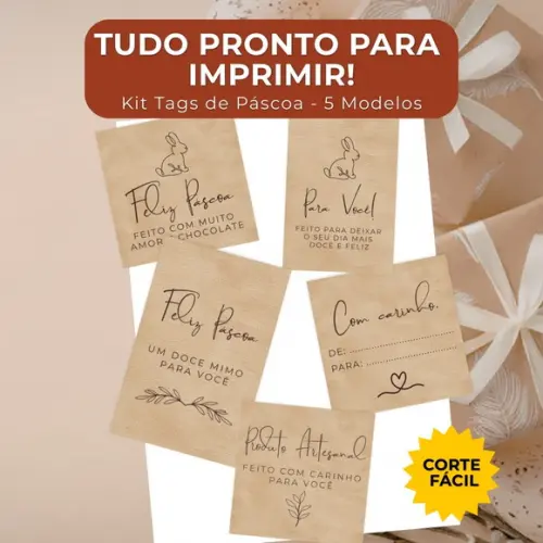 Arquivo Digital Kit Tags de Páscoa Confeitaria e Ovos pdf