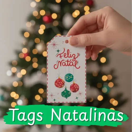Arquivo Digital - Tag Feliz Natal para Imprimir Cod 004