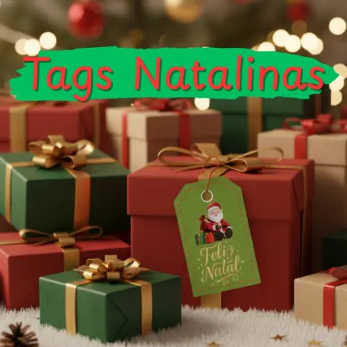 Arquivo Digital - Tag Feliz Natal para Imprimir Cod 003