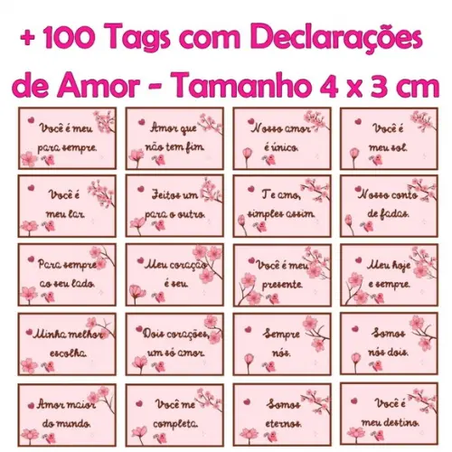 Arquivo Digital + 100 Tags para Casamento, Dia dos Namorados