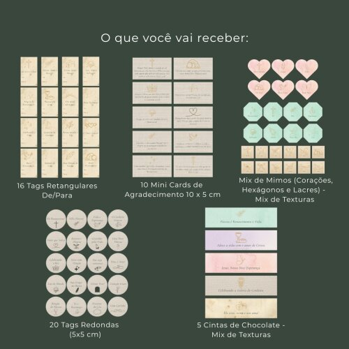Kit Digital Páscoa Cristã: Tags e Cards para Imprimir