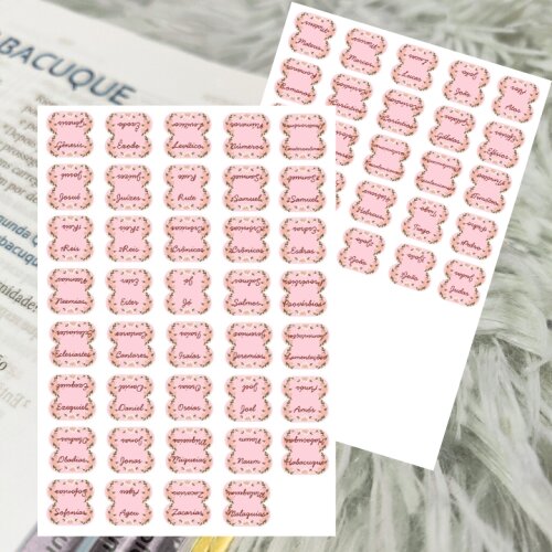 Abas para Bíblia Florais Rosa para Imprimir – Kit Digital