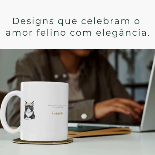 Artes para Canecas Mãe de Gato – Kit Digital 15 PNGs