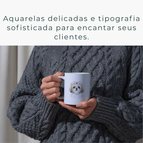 Artes para Canecas Mãe de Cachorro – Kit Digital 20 PNGs
