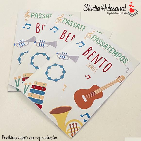 Livro de Passatempos Tema Instrumentos Musicais