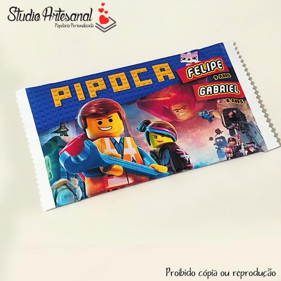Pipoca Personalizada - Tema Lego