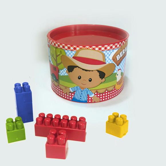 Tubolata com Blocos de Montar Tema Fazendinha