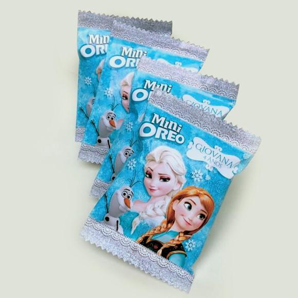 Biscoito Mini Oreo Personalizado Tema Frozen