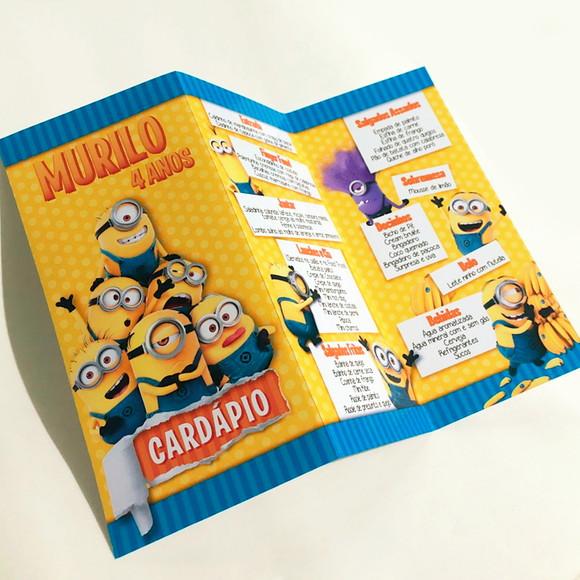 Cardápio - Minions