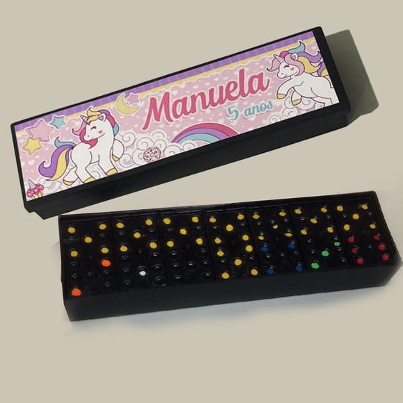 Dominó Personalizado Tema Unicórnio