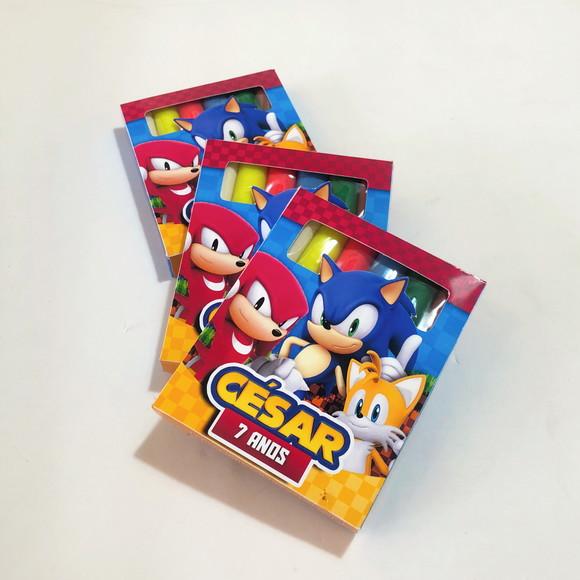 Massinha de Modelar Personalizada Tema Sonic