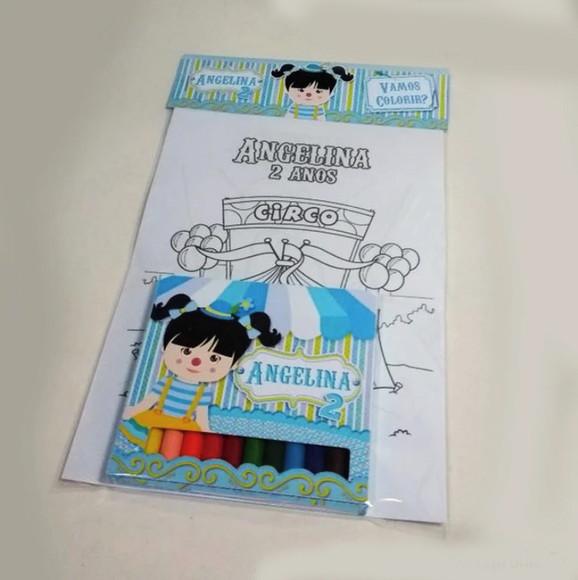 Kit Colorir - Circo Menina Azul