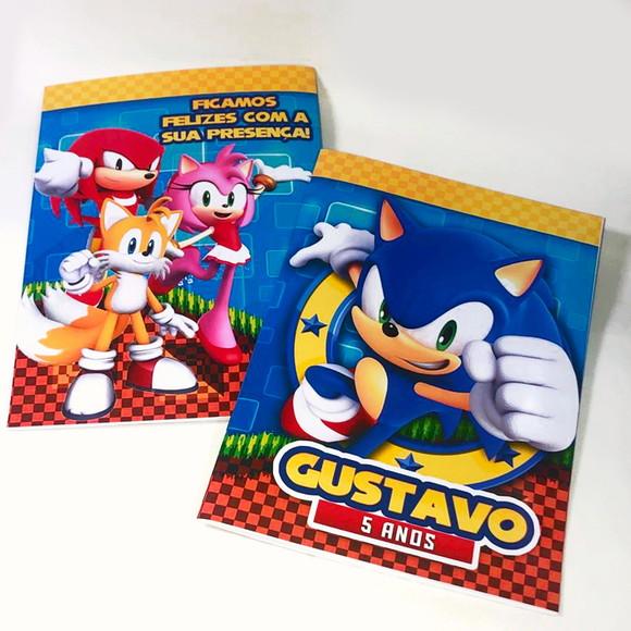 Livrinho de Passatempos Sonic -totalmente Personalizado
