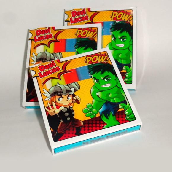 Massinha de Modelar Personalizada Tema Vingadores Cute