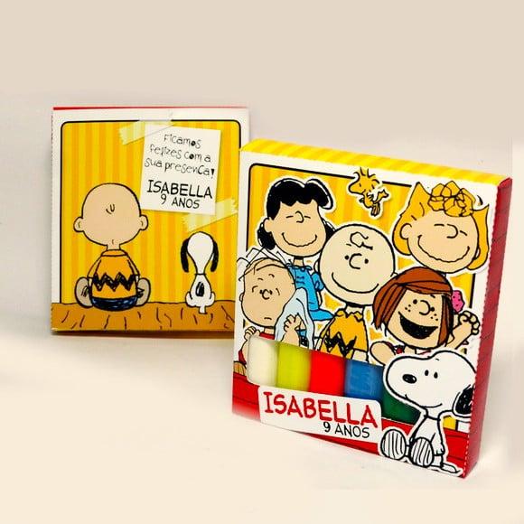 Massinha de Modelar Personalizada Tema Snoopy e Sua Turma