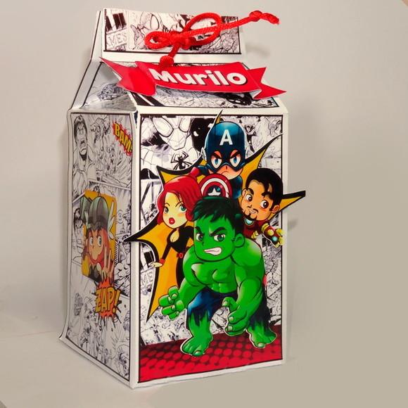 Caixinha Modelo Milk Super Hero