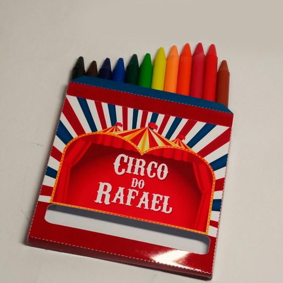 Caixinha de Giz de Cera - Circo Vintage