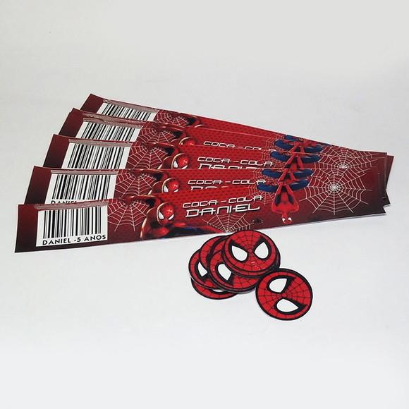 Rótulo Mini Refrigerante Homem Aranha