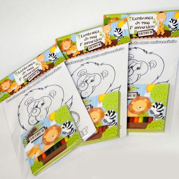 Kit Colorir Personalizado Safari/selva