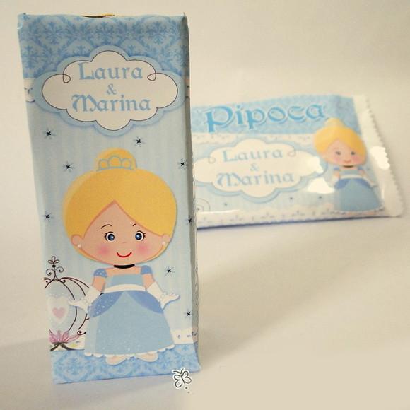 Adesivo para Suco Infantil - Cinderela