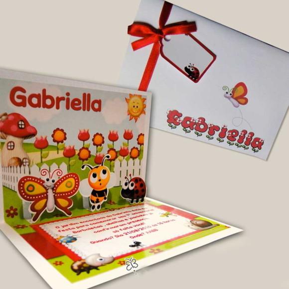 Convite Pop Up - Jardim Encantado