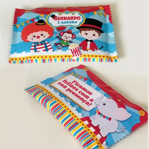 Pipoca para Microondas Personalizada Tema Circo 50g