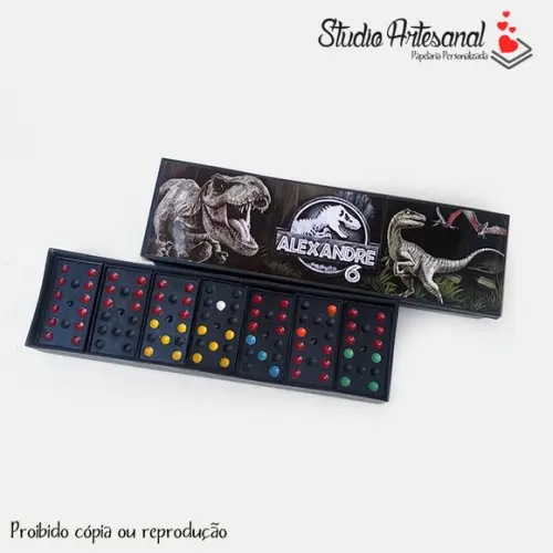 Jogo de Dominó Dinossauros Jurassic Park
