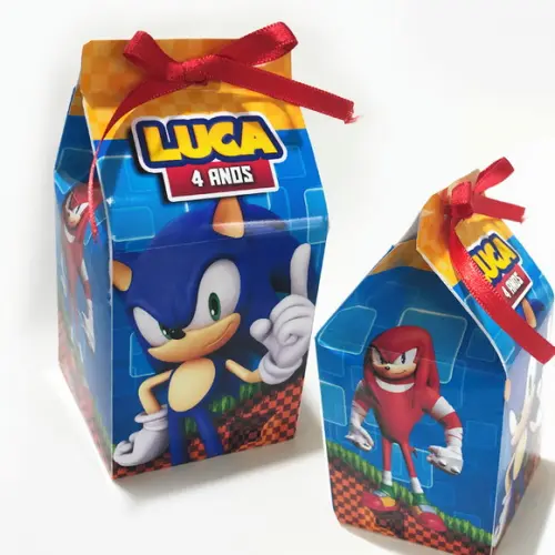 Caixinha Milk Tema Sonic