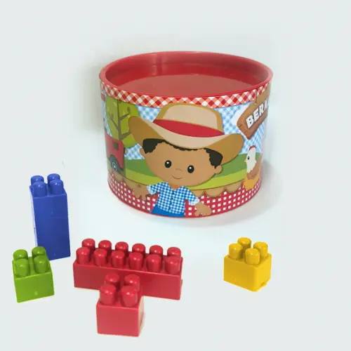 Tubolata com Blocos de Montar Tema Fazendinha