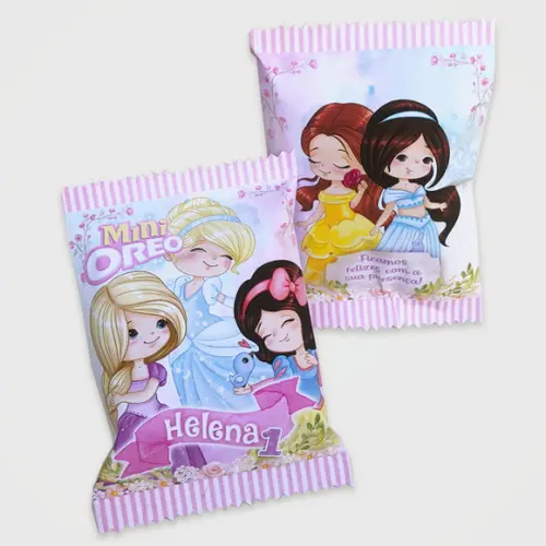 Biscoito Mini Oreo Personalizado Tema Princesas